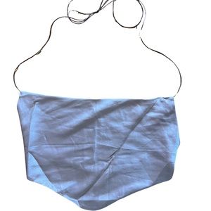 Natalie Rolt Backless Halter Top